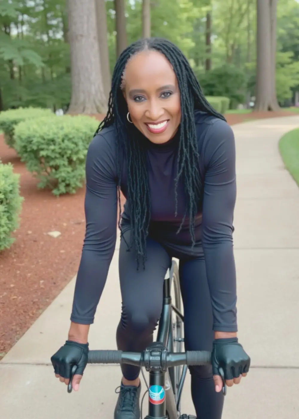 Rosalind Green on Bike